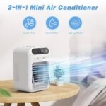 BougeRV Portable Air Cooler Fan 3 in 1 Rechargeable Fan with 2 Mist Speeds and Powerful Wind, Mini Multifunctional Cooling Fan for Bedroom, Office, Camping - Image 10