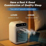 BougeRV Portable Air Cooler Fan 3 in 1 Rechargeable Fan with 2 Mist Speeds and Powerful Wind, Mini Multifunctional Cooling Fan for Bedroom, Office, Camping - Image 11