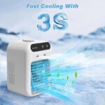 BougeRV Portable Air Cooler Fan 3 in 1 Rechargeable Fan with 2 Mist Speeds and Powerful Wind, Mini Multifunctional Cooling Fan for Bedroom, Office, Camping - Image 16